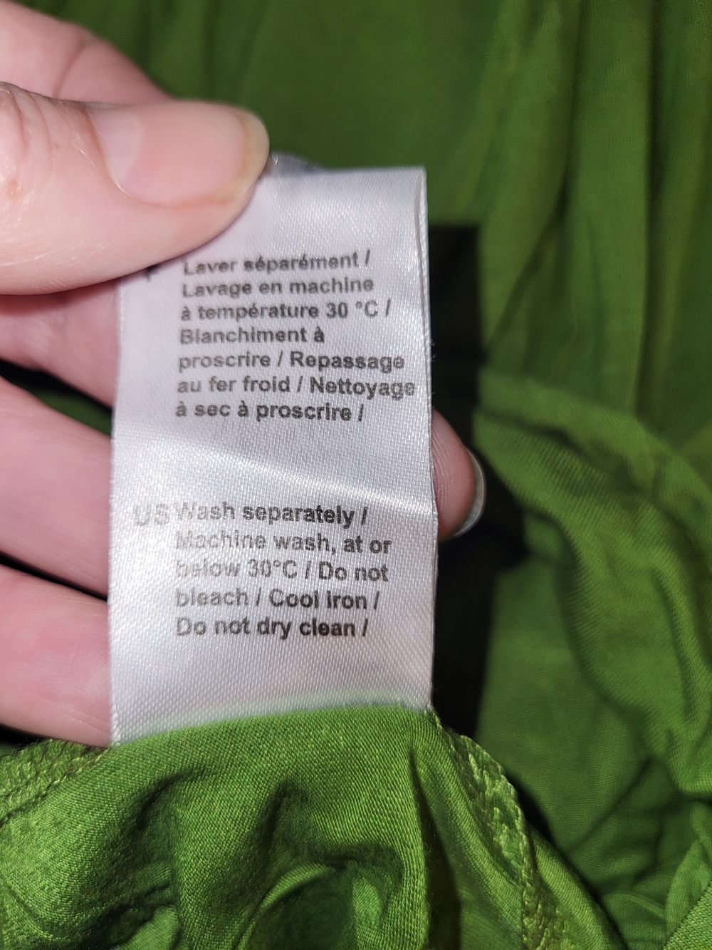 Women’s Green Bandeau Tube Top Pleated Front, Loose Fit - Picture 4 of 5